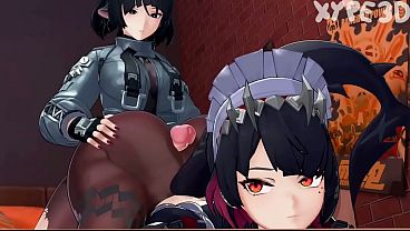 Ellen Joe gets fucked by her friend Futa.