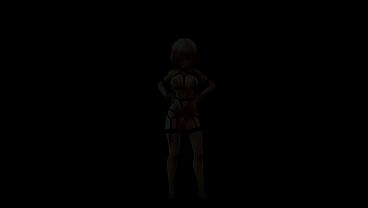 【MM3077】Short Hair Girl Futanari Droplet