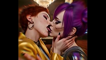 Cyberpunk 2077 – city of lesbian dreams (part 4 ) [ AI generated ]
